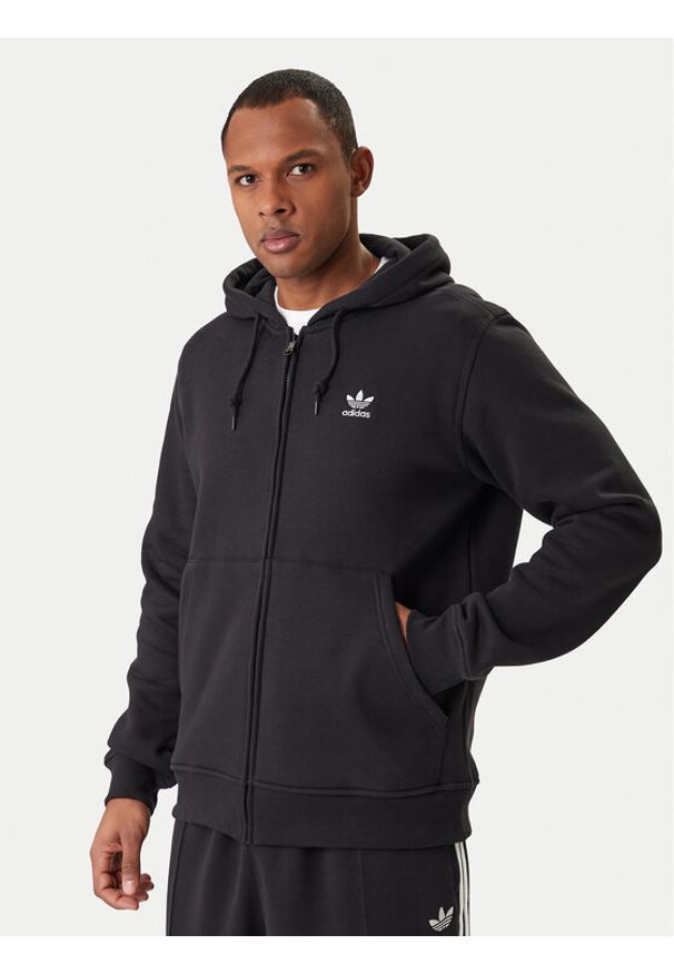 Adidas - adidas Bluza Trefoil Essentials IW5791 Czarny Regular Fit. Kolor: czarny. Materiał: bawełna