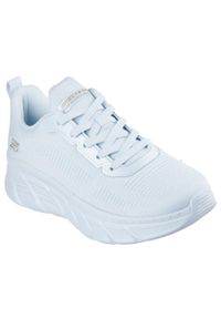 skechers - Damskie BOBS B FLEX HI FLYING HI Sneakersy Jasnoniebieski. Kolor: niebieski. Materiał: materiał