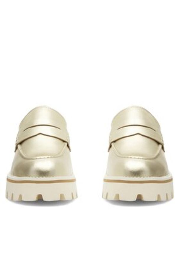 Badura Loafersy GISELLE-24SS202 Złoty. Kolor: złoty. Materiał: skóra