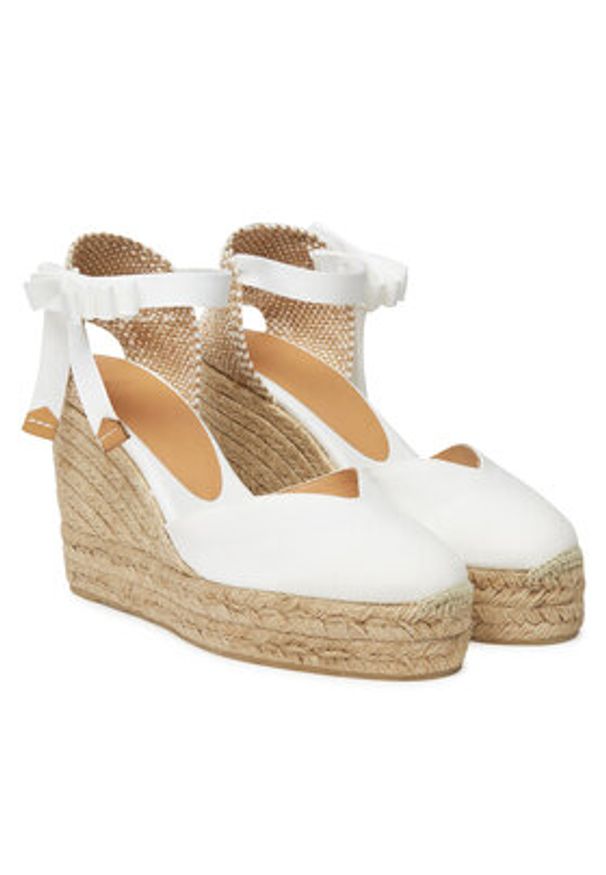 Castañer Espadryle Chiara/8ED/001 020992 Biały. Kolor: biały. Materiał: materiał