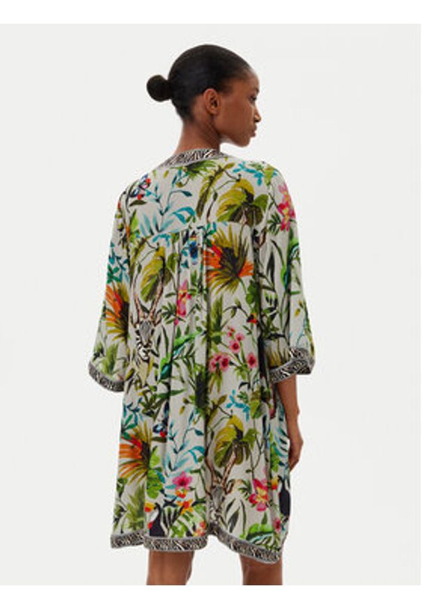 LOLA CASADEMUNT Sukienka letnia LS2516038 Kolorowy Relaxed Fit. Materiał: wiskoza. Wzór: kolorowy. Sezon: lato
