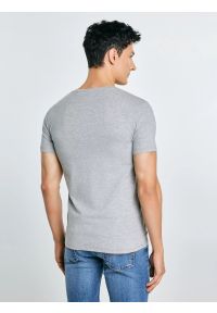 Big-Star - Koszulka męska v-neck z bawełny supima szara Supiclassicov 901. Kolor: szary. Materiał: bawełna. Długość: długie #4