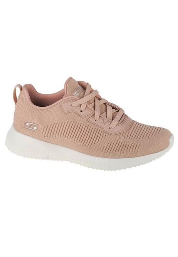 skechers - Buty do chodzenia damskie Skechers Bobs Squadtough Talk. Zapięcie: sznurówki. Kolor: wielokolorowy, biały, różowy. Materiał: tkanina, materiał, syntetyk. Szerokość cholewki: normalna. Model: Skechers Sport. Sport: turystyka piesza