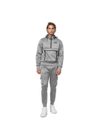 Dres z kapturem o regularnym kroju Lonsdale Moorpark. Kolor: czarny, szary, wielokolorowy. Materiał: dresówka #1