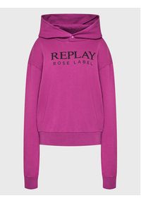 Replay Bluza W3711C.000.23358P Fioletowy Regular Fit. Kolor: fioletowy. Materiał: bawełna #5