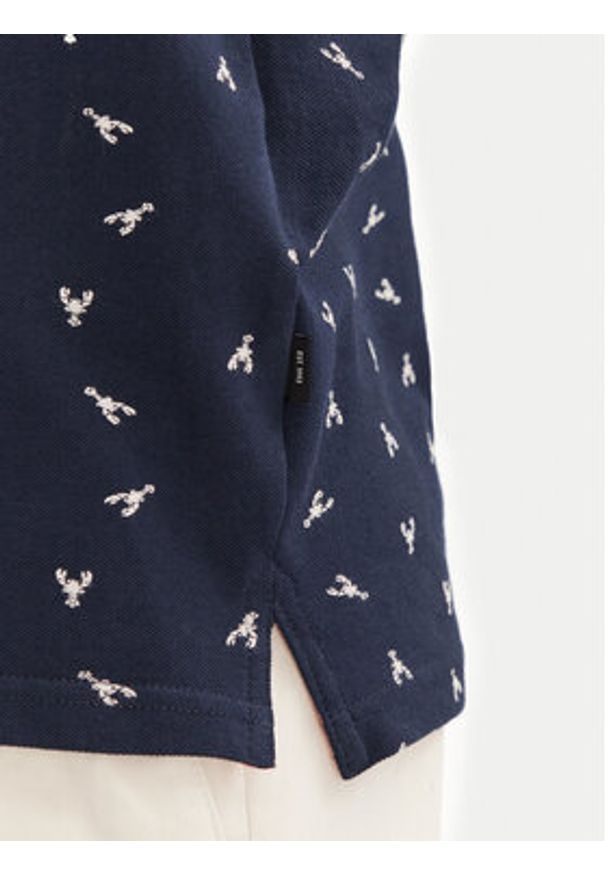 INDICODE Polo Lobster 41-155 Granatowy Regular Fit. Typ kołnierza: polo. Kolor: niebieski. Materiał: bawełna