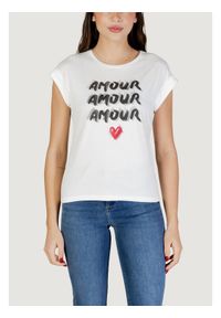 Morgan De Toi T-Shirt 261-DOUR Biały Casual Fit. Okazja: na co dzień. Kolor: biały. Styl: casual #1