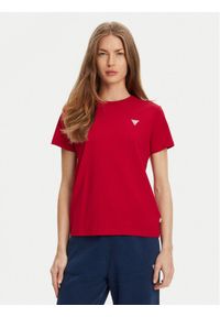 Guess T-Shirt W4YI10 J1314 Czerwony Regular Fit. Kolor: czerwony. Materiał: bawełna