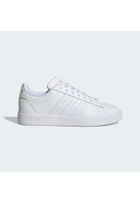 Adidas - Buty Grand Court Cloudfoam Lifestyle Court Comfort. Kolor: żółty, biały, wielokolorowy. Materiał: materiał. Model: Adidas Cloudfoam