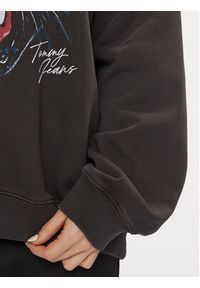 Tommy Jeans Bluza Panther DW0DW17335 Czarny Oversize. Kolor: czarny. Materiał: bawełna