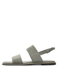 Calvin Klein Sandały Flat Sandal He HW0HW01990 Szary. Kolor: szary. Materiał: materiał #5