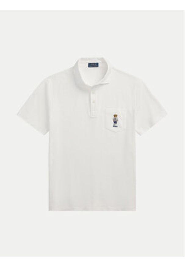 Polo Ralph Lauren Polo 710963818001 Biały Custom Fit. Typ kołnierza: polo. Kolor: biały. Materiał: bawełna