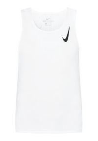 Nike Koszulka techniczna Aeroswift Singlet CJ7835 Biały Slim Fit. Kolor: biały. Materiał: syntetyk #2