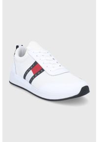 Tommy Jeans buty EM0EM00959.YBR.FLEXI.R kolor biały. Nosek buta: okrągły. Zapięcie: sznurówki. Kolor: biały. Materiał: poliester, guma #3