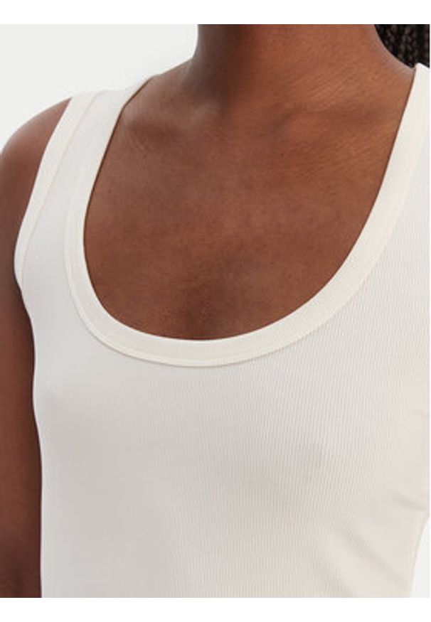 Marella Top Orata 2613941015 Écru Slim Fit. Kolor: kremowy. Materiał: wiskoza
