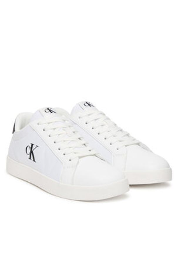 Calvin Klein Sneakersy 3 Cupsole Pu YM0YM01213 Biały. Kolor: biały. Materiał: skóra