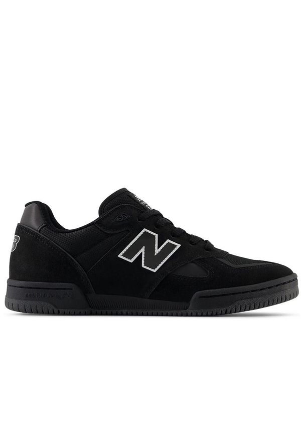 Buty New Balance Numeric NM600TER - czarne. Kolor: czarny. Materiał: guma, skóra, dresówka, materiał, syntetyk. Szerokość cholewki: normalna. Sport: skateboard, bieganie, fitness