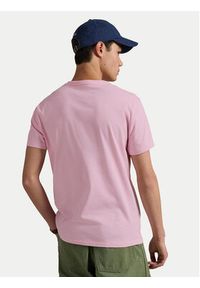 Polo Ralph Lauren T-Shirt 710671438417 Różowy Slim Fit. Typ kołnierza: polo. Kolor: różowy. Materiał: bawełna