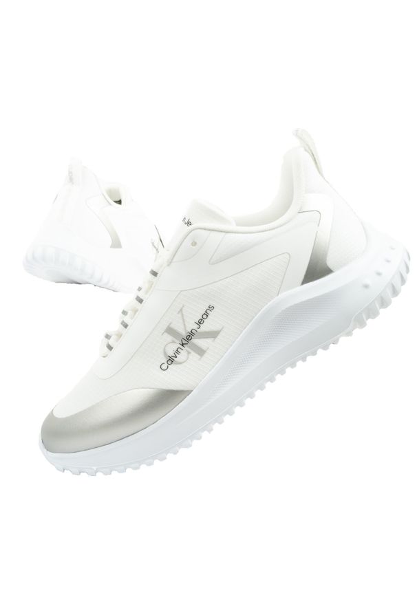 Buty damskie sportowe Calvin Klein Eva Runner. Kolor: szary, wielokolorowy, biały. Sport: turystyka piesza