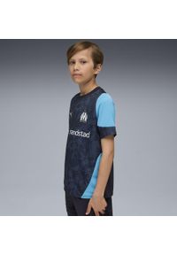 Puma - Młodzieżowa koszulka treningowa Olympique Marsylia PUMA Safe Lake New Navy Blue. Kolor: niebieski. Sport: piłka nożna