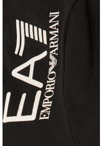 EA7 Emporio Armani - Legginsy. Kolor: czarny. Materiał: bawełna, dzianina, elastan. Wzór: nadruk #4