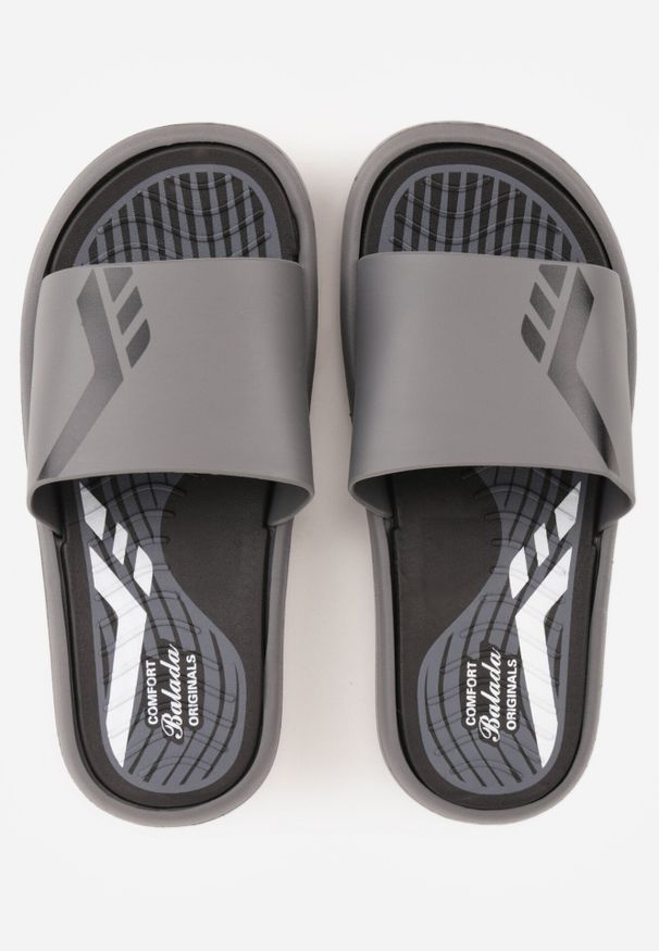 Born2be - Szare Sportowe Klapki Piankowe na Basen lub Plażę Daevo. Okazja: na plażę. Kolor: szary. Materiał: dresówka. Sezon: lato. Styl: sportowy