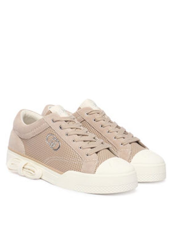 Liu Jo Sneakersy Benson 01 BA6055 EX337 Beżowy. Kolor: beżowy. Materiał: skóra