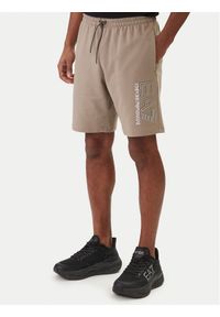 EA7 Emporio Armani Szorty sportowe 7M001315 AF13512 Beżowy Regular Fit. Kolor: beżowy. Materiał: bawełna. Styl: sportowy #1