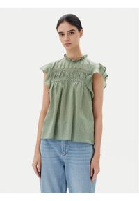only - ONLY Bluzka Katti 15337637 Zielony Regular Fit. Kolor: zielony. Materiał: bawełna