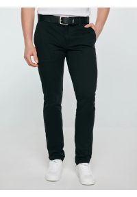 Big-Star - Spodnie męskie chinosy czarne Erhat 907. Kolor: czarny. Materiał: bawełna, tkanina. Długość: długie. Styl: elegancki #1