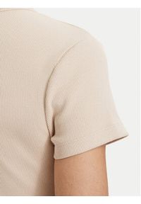 Tommy Jeans Sukienka letnia Flag DW0DW22613 Beżowy jasny Slim Fit. Kolor: beżowy. Materiał: bawełna. Sezon: lato #5