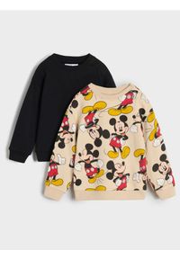 Sinsay - Bluza Disney 2 pack - beżowy. Kolor: beżowy. Długość: długie. Wzór: motyw z bajki