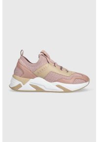 Guess sneakersy GENIVER kolor różowy FL6GVN FAB12. Nosek buta: okrągły. Zapięcie: sznurówki. Kolor: różowy. Materiał: guma. Obcas: na platformie #1