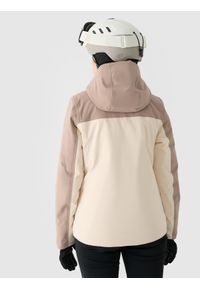 4f - 4F Kurtka narciarska membrana 5000 damska - brązowa XXL. Okazja: na co dzień. Typ kołnierza: kaptur. Kolor: brązowy. Materiał: syntetyk, materiał, puch, poliester. Długość: długie. Sezon: zima. Styl: casual, klasyczny, sportowy #2