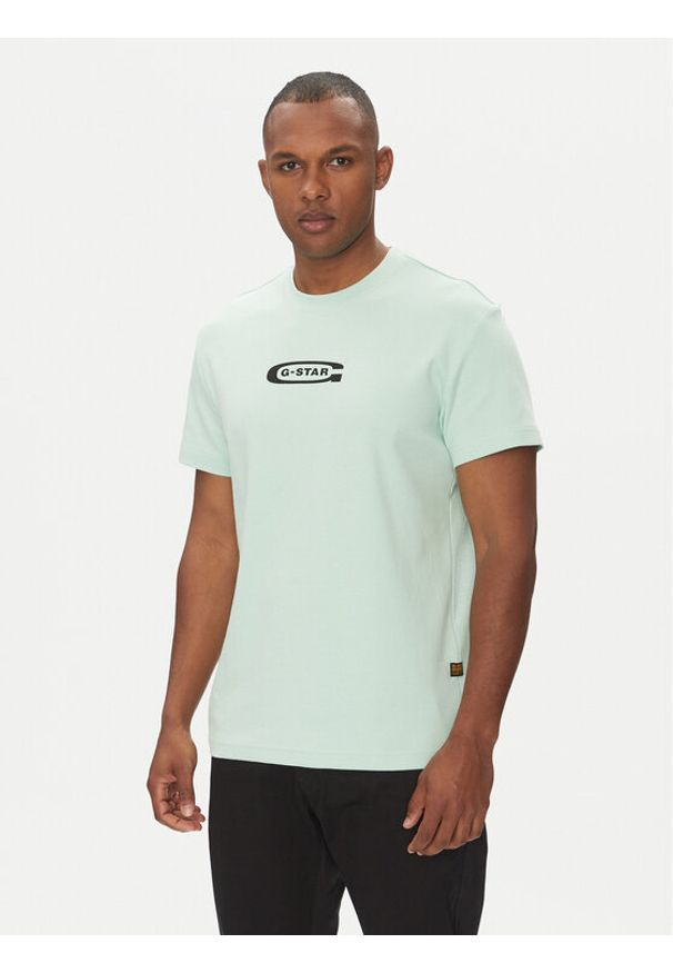 G-Star RAW - G-Star Raw T-Shirt Old Skool D25967-C812 Zielony Regular Fit. Kolor: zielony. Materiał: bawełna