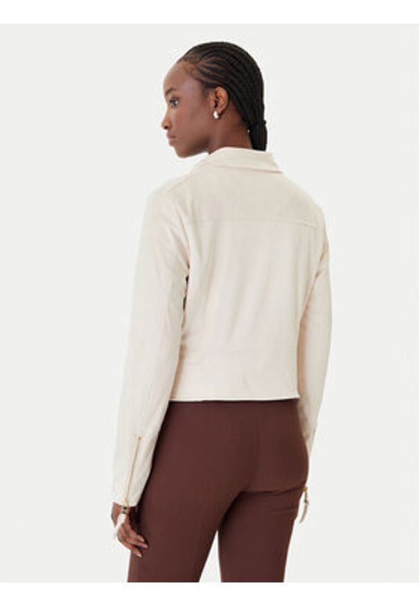 Rinascimento Kurtka przejściowa CFC0124660003 Écru Regular Fit. Kolor: kremowy. Materiał: skóra