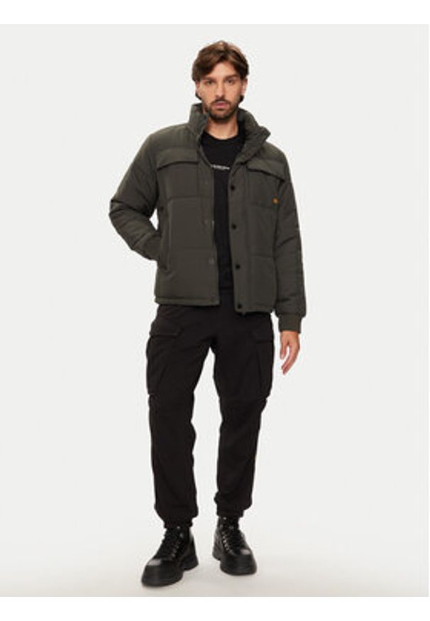 G-Star RAW - G-Star Raw Kurtka zimowa 4 Pocket D25353 D712 995 Szary Regular Fit. Kolor: szary. Materiał: syntetyk. Sezon: zima