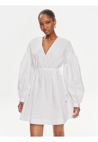 Pinko Sukienka codzienna Ace Ventura Abito 103723 A1XO Biały Regular Fit. Okazja: na co dzień. Kolor: biały. Materiał: bawełna. Typ sukienki: proste. Styl: casual