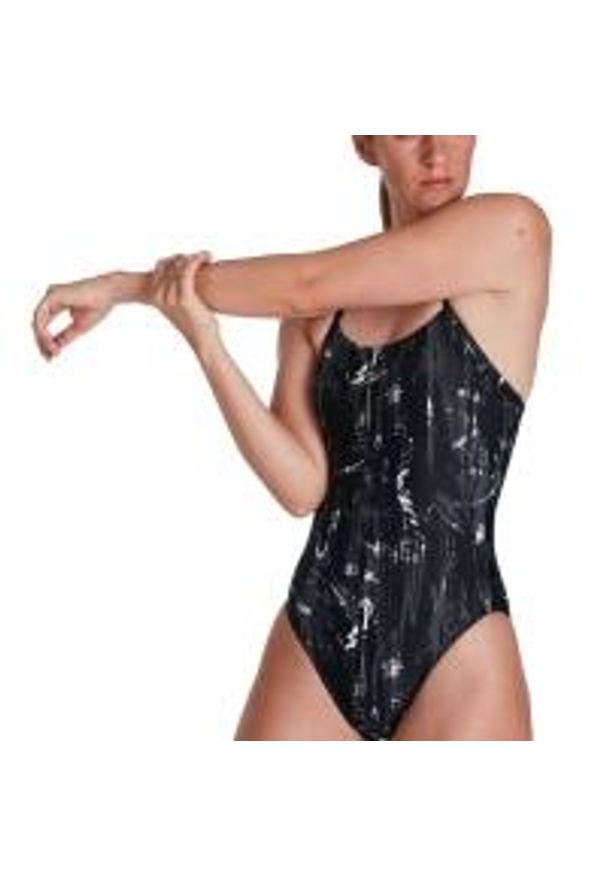 Strój Kąpielowy Speedo Rippleback – Czarno-biały – Rozmiar 28. Kolor: czarny