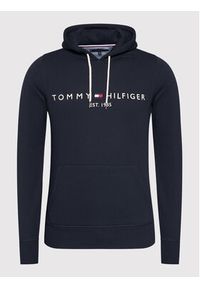 TOMMY HILFIGER - Tommy Hilfiger Bluza Core Logo MW0MW10752 Granatowy Regular Fit. Kolor: niebieski. Materiał: bawełna, syntetyk #3