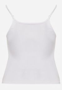 Renee - Biały Bieliźniany Top z Bawełny z Koronką na Regulowanych Ramiączkach Beralisse. Kolor: biały. Materiał: bawełna, koronka. Długość rękawa: na ramiączkach. Wzór: koronka. Sezon: zima, wiosna, lato #3