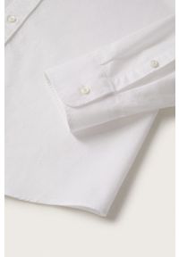 Mango Man Koszula bawełniana męska kolor biały regular z kołnierzykiem klasycznym. Typ kołnierza: kołnierzyk klasyczny. Kolor: biały. Materiał: bawełna. Długość rękawa: długi rękaw. Długość: długie. Styl: klasyczny #3