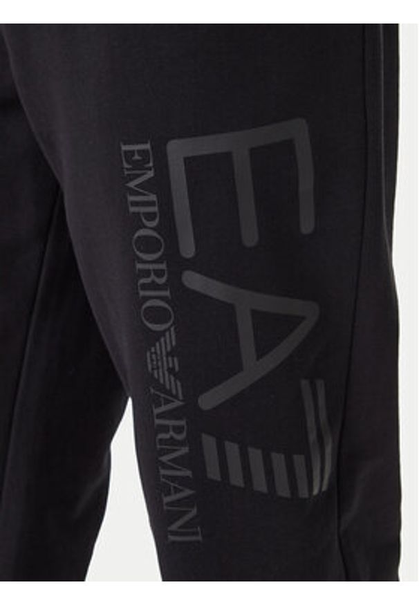 EA7 Emporio Armani Spodnie dresowe 7M001415 AF22266 MC005 Czarny Regular Fit. Kolor: czarny. Materiał: bawełna