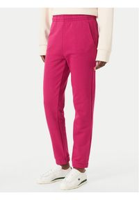 Lacoste Spodnie dresowe XF5268 Różowy ciemny Regular Fit. Kolor: różowy. Materiał: bawełna #1
