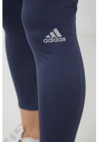 adidas Performance legginsy do biegania HOW WE DO TIGHT HB9273 damskie kolor granatowy gładkie. Okazja: na plażę. Kolor: niebieski. Materiał: skóra, materiał. Wzór: gładki. Sport: fitness #2