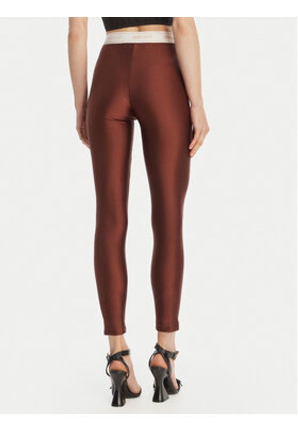 Just Cavalli Legginsy 80PAC100 J0108 Brązowy Skinny Fit. Kolor: brązowy. Materiał: syntetyk