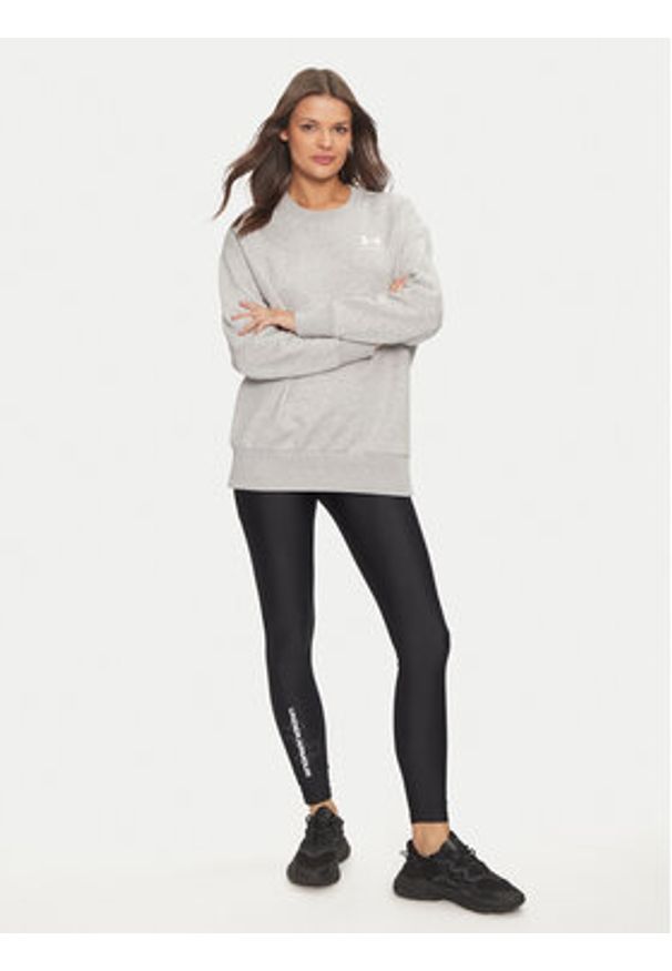 Under Armour Bluza Essential 1379475 Szary Loose Fit. Kolor: szary. Materiał: bawełna