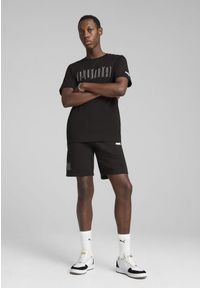Puma - Męska koszulka z grafiką PUMA Sport PUMA Black. Kolor: czarny. Materiał: guma. Wzór: nadruk