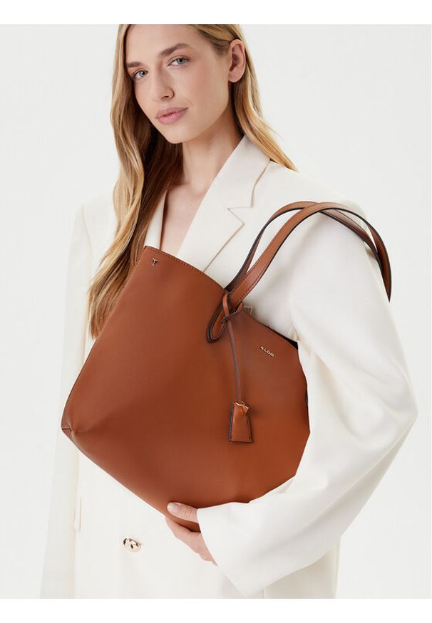Aldo Torebka Tammera 14076956 Brązowy. Kolor: brązowy. Materiał: skórzane
