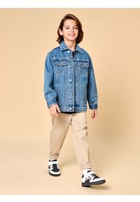 Sinsay - Kurtka jeansowa - niebieski. Kolor: niebieski. Materiał: jeans
